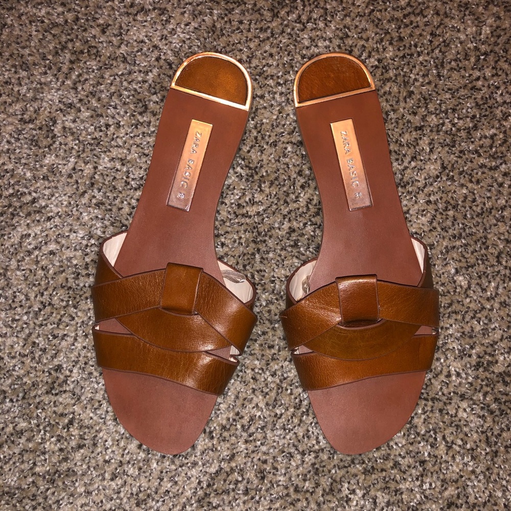 Zara brown sandals sz 8